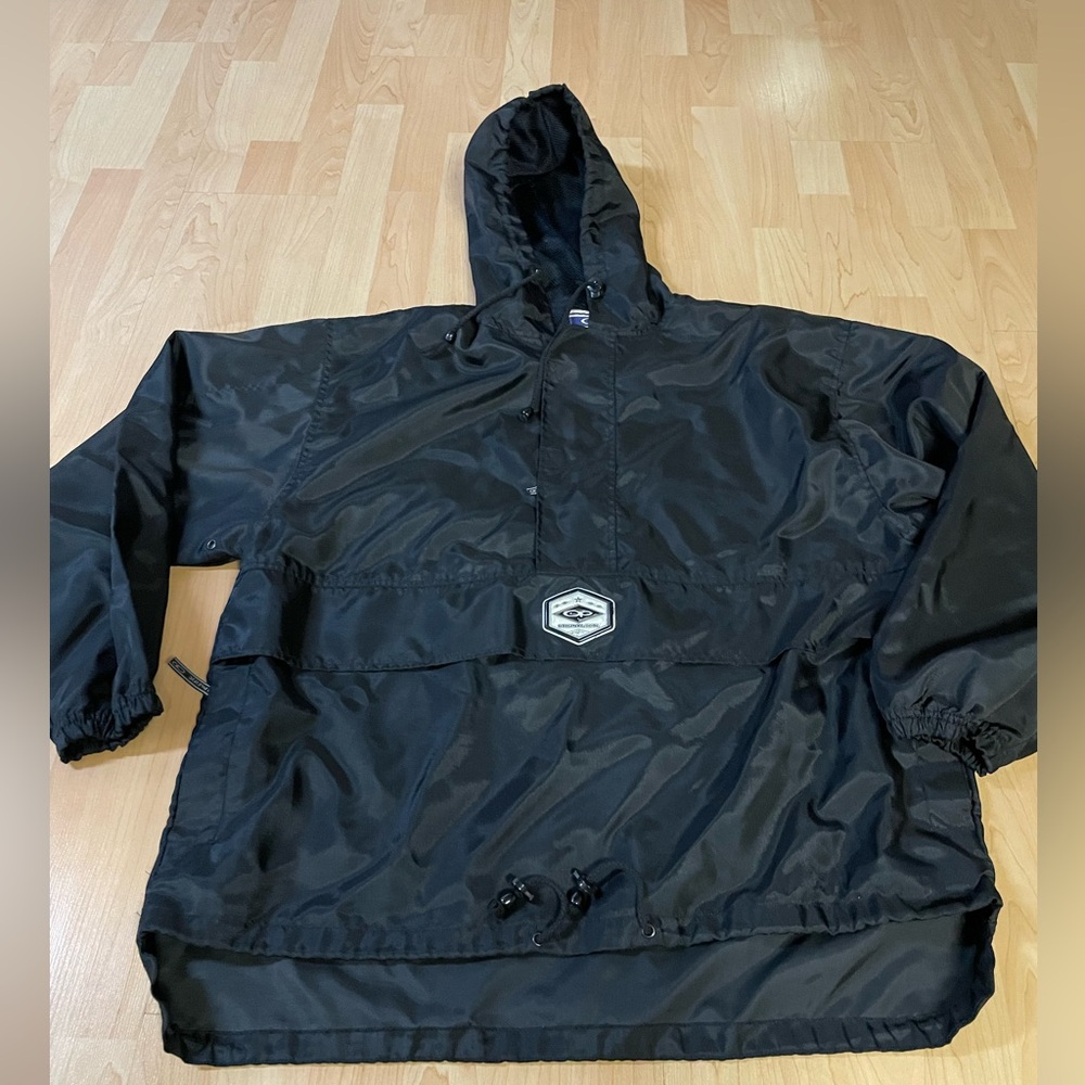 Men’s - Vintage 90s - Ocean Paciific OP -1/4 Zip Rain jacket - Black - Size L